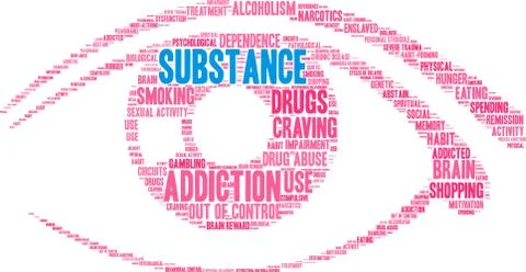 Substance Word Cloud Illustrazione stock