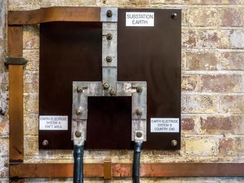 Substation earthing system Stock Photos