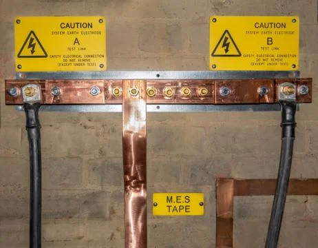 Substation earthing system Stock Photos