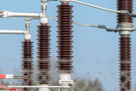 Substation for electric current Stock Photos