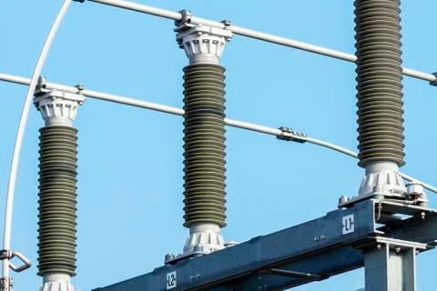 Substation for electric current Stock Photos