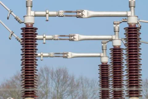 Substation for electric current Stock Photos