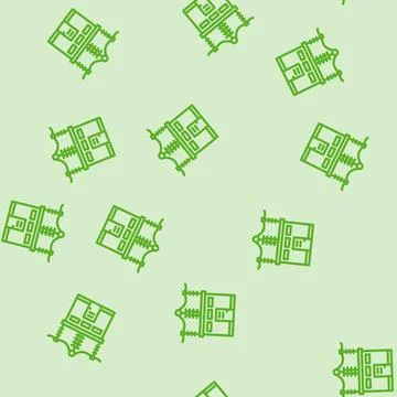 Substation electric line vector seamless pattern Illustrazione stock