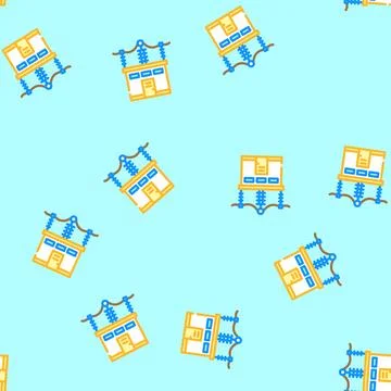 Substation electric vector seamless pattern Illustrazione stock