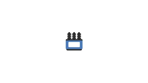 Substation icon animation for video motion graphics Stock Footage 208657329