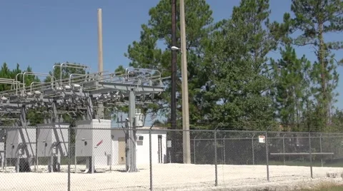 Substation pan Stock Footage 41455400