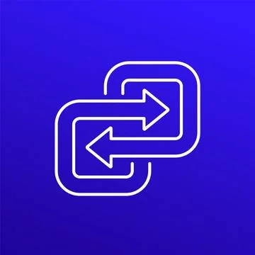 Substitute or replace line icon with arrows Stock Illustration