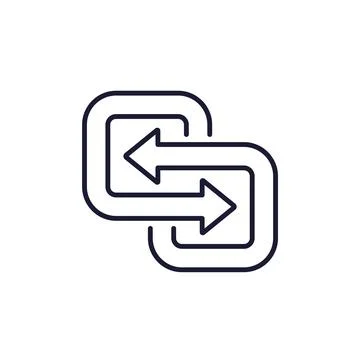 Substitute or replace line icon Stock Illustration