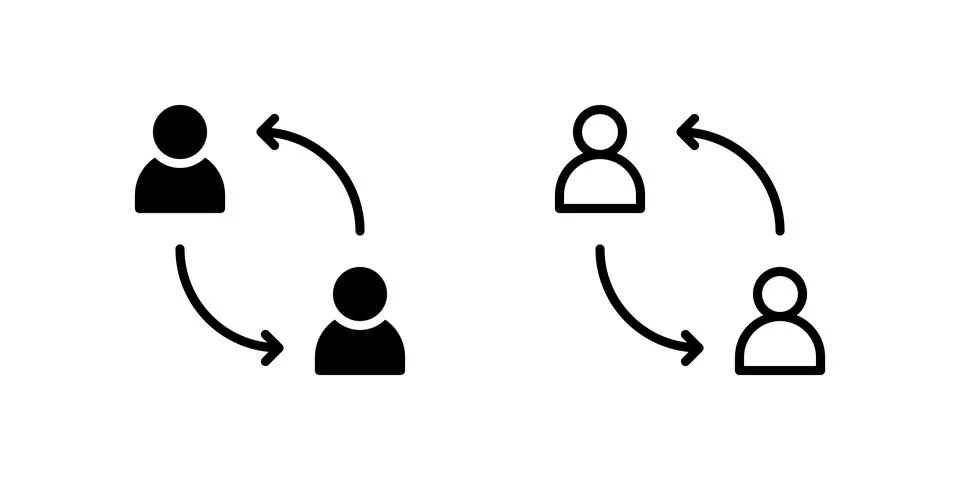 Substitution icon set for player changes during matches Stock Illustration