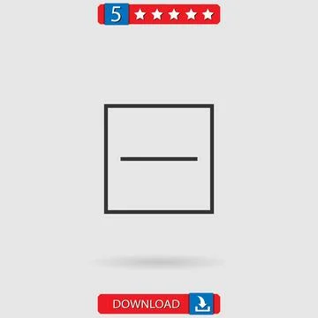 Substract vector icon Stock Illustration