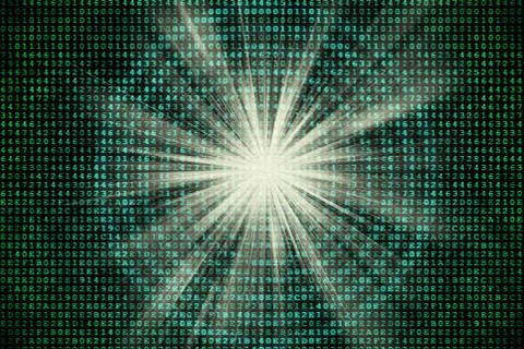 Substrate for the image of a matrix with a bright beam of light in convergent Stock Illustration