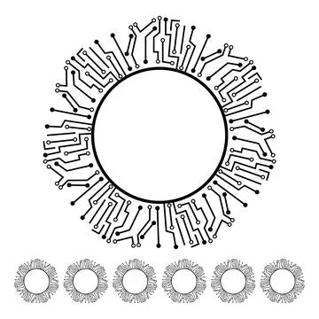 Substrate microchip frame cartoon vector graphic イラスト素材