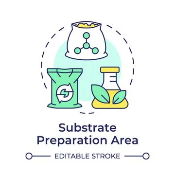 Substrate preparation area multi color concept icon Stock Illustration