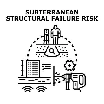 Subterranean structural failure risk assessment and analysis イラスト素材