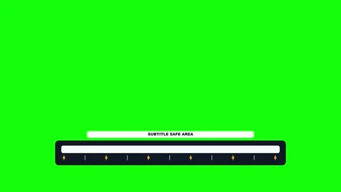 Subtitle Anchor Guide Bars Green Screen Overlay Stock Footage 342524749
