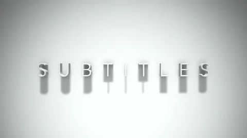 Subtitles 3D title animation with shadows on a white background Stock Footage 297671647