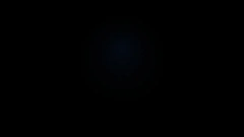 Subtle ambient light glow pulsating slowly in dark blue hue on pitch black .. Video stock 345984243