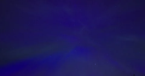 Subtle Aurora Borealis Across Star Filled Night Sky Background Stock Footage 339987963