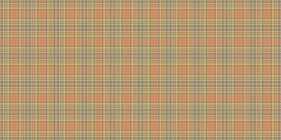 Subtle autumnal plaid pattern in muted orange, green, and beige tones. Perfec Illustrazione stock