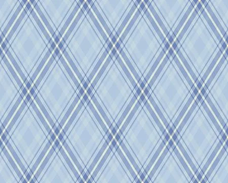 Subtle blue and white diagonal plaid pattern. Perfect for backgrounds, textil Stock Illustration