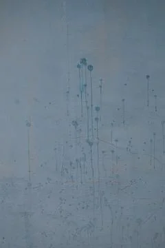 Subtle blue painted wall texture with dripping paint effect for artistic ba.. Stock Photos