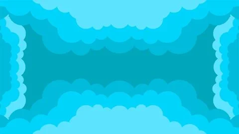 Subtle blue sky paper cut vector design Stock Illustration