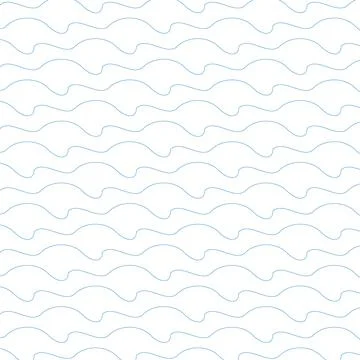 Subtle blue wavy lines seamless pattern background Stock Illustration