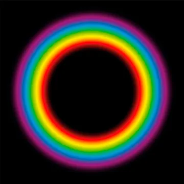 Subtle Body Circle Rainbow Gradient Aura Ring Stock Illustration