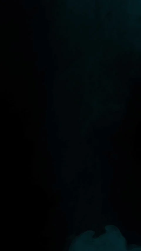 Subtle cyan arctic mist on black background, vertical format Stock Footage 340133984