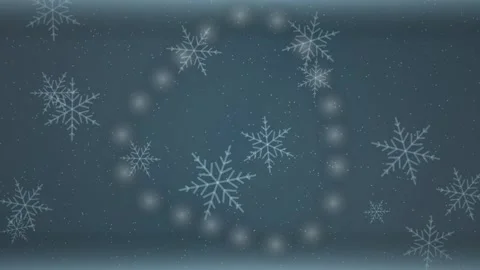 Subtle Dark Blue Glittering Snowfall Abstract Background Loop for Winter Fo.. Stock Footage 346005346