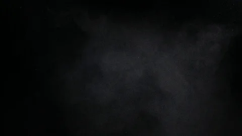 Subtle dust cloud element against black BG Vídeo Stock 76464872