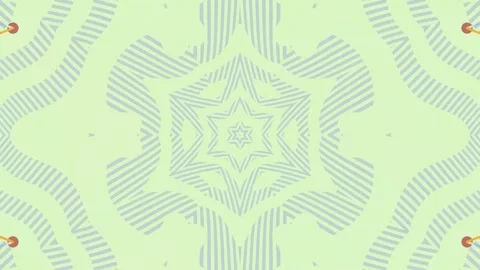 Subtle geometric kaleidoscope pattern wavy lines pale green abstract background Stock-Footage 335601756
