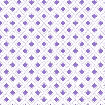 Subtle geometric pattern with purple and white diamonds Stock Illustration