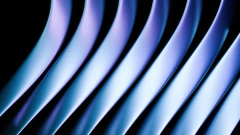 Subtle Glow Flowing Metallic Blue and Purple Wave Abstract Loop Dynamic 4K .. Video stock 330263016