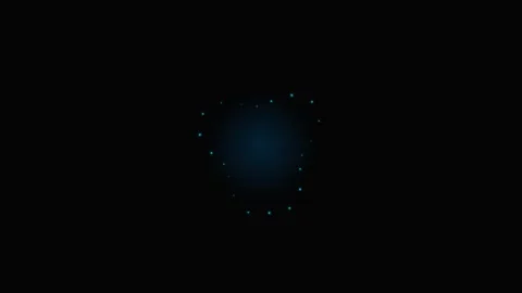A subtle glowing triangular formation of lights against a dark background Video stock 339618247