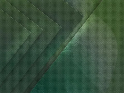 Subtle green abstract background featuring layered geometric chevrons, diag.. Stock Illustration