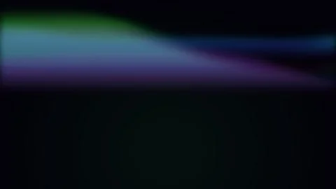 Subtle green and blue light streak glowing against a deep black background Video stock 335118321