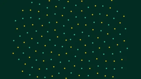 Subtle green background with abstract gold polka dots pattern Stock Footage 343633783