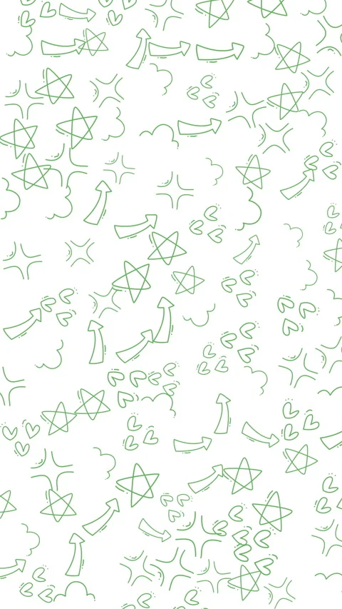 Subtle green star outline pattern animation on white background creating an.. Vídeo Stock 338376277