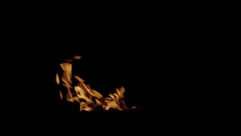Subtle Ground Licking Flames VFX Overlay on black background Stock Footage 325501539
