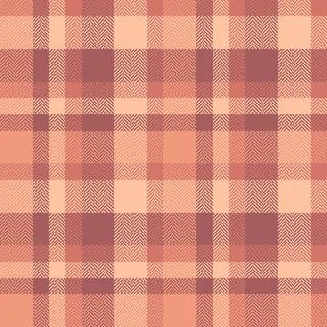 Subtle herringbone plaid pattern in warm peach and terracotta tones.  Perfect Stock Illustration
