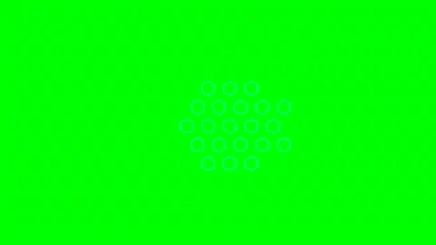 Subtle hexagonal honeycomb pattern overlay on a vibrant chroma green backgrou Stock Footage 340904973
