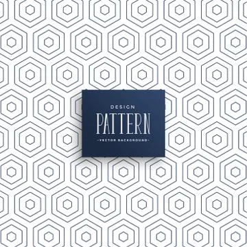 Subtle hexagonal lines pattern background Illustrazione stock