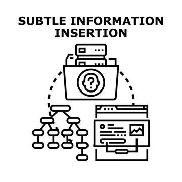 Subtle information insertion concept for digital data security イラスト素材
