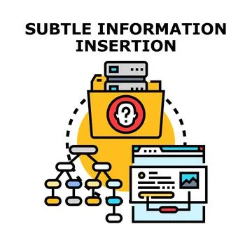 Subtle information insertion concept for digital data security Stock Illustration