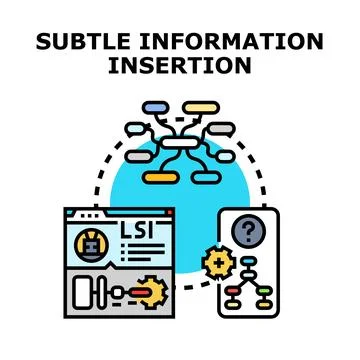 Subtle information insertion strategy for digital content Illustrazione stock