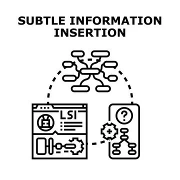 Subtle information insertion strategy for digital content Illustrazione stock