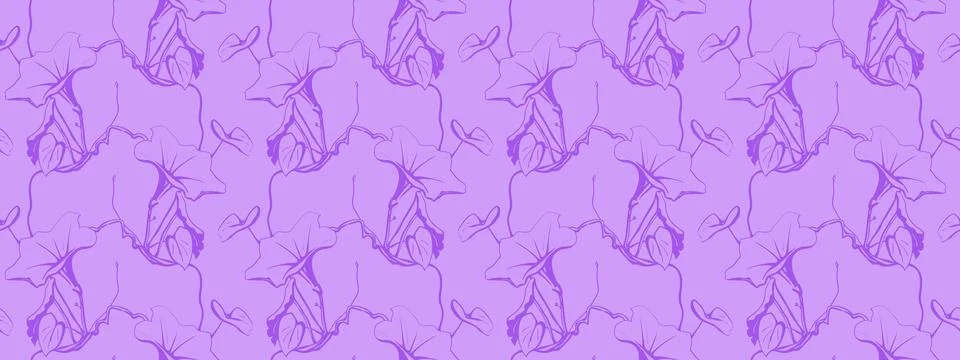 Subtle lavender floral pattern.  Elegant, flowing lines create a calming, s.. Stock Illustration