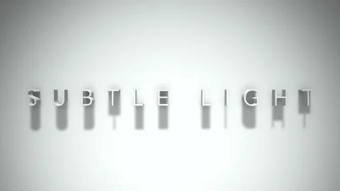 Subtle light 3D title animation white text on a white background Stock Footage 299822468