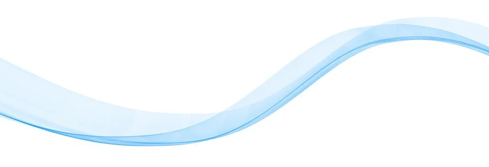 Subtle light blue transparent wave on white. Vector graphics Stock Illustration